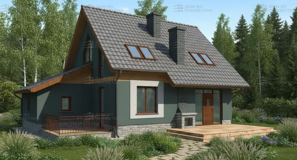 Проект Двухэтажный дом 12 на 9, 124 м2