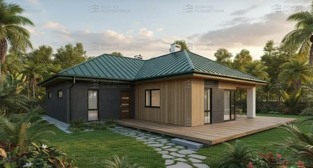 Проект Одноэтажный дом 16 на 16, 162 м2