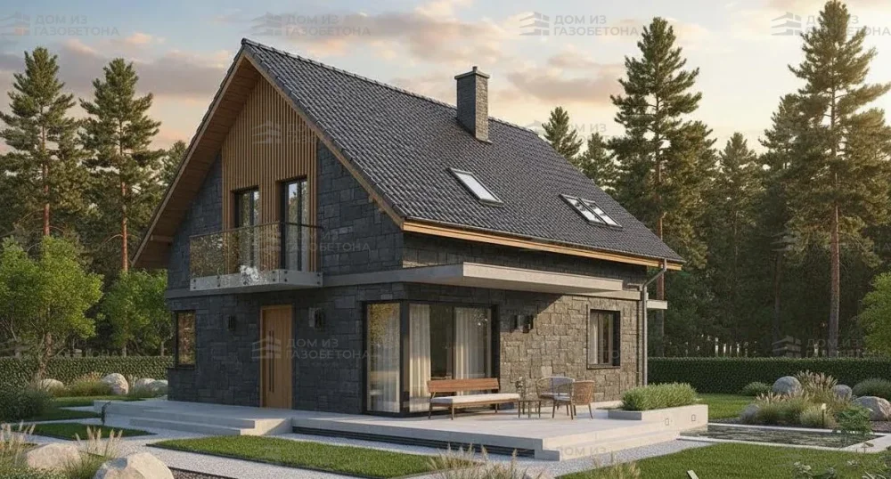 Проект Двухэтажный дом 14 на 10, 163 м2