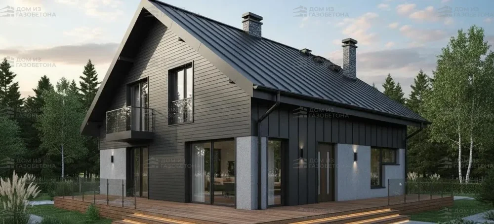 Проект Одноэтажный дом 11 на 17, 119 м2