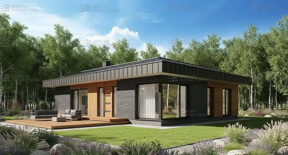 Проект Одноэтажный дом 15 на 16, 128 м2