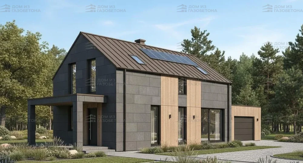 Проект Двухэтажный дом 15 на 12, 157 м2