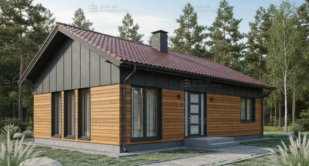 Проект Одноэтажный дом 14 на 11, 116 м2