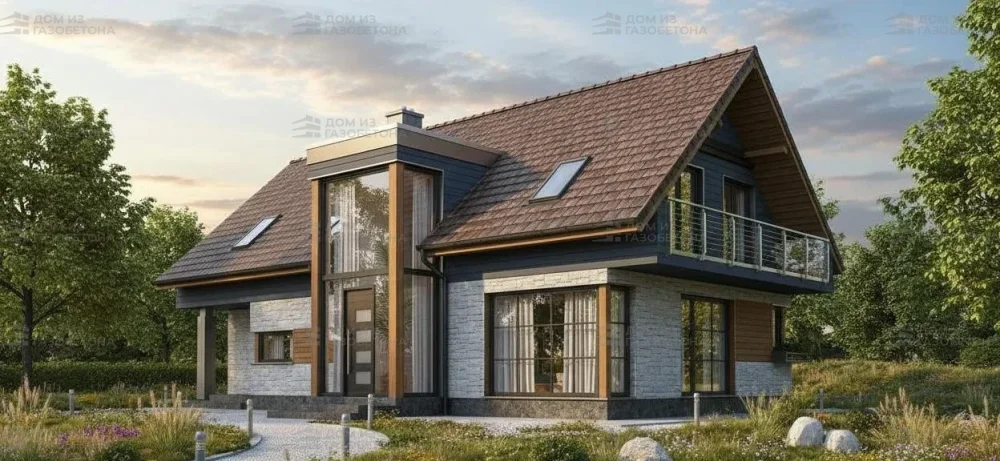 Проект Двухэтажный дом 15 на 13, 206 м2