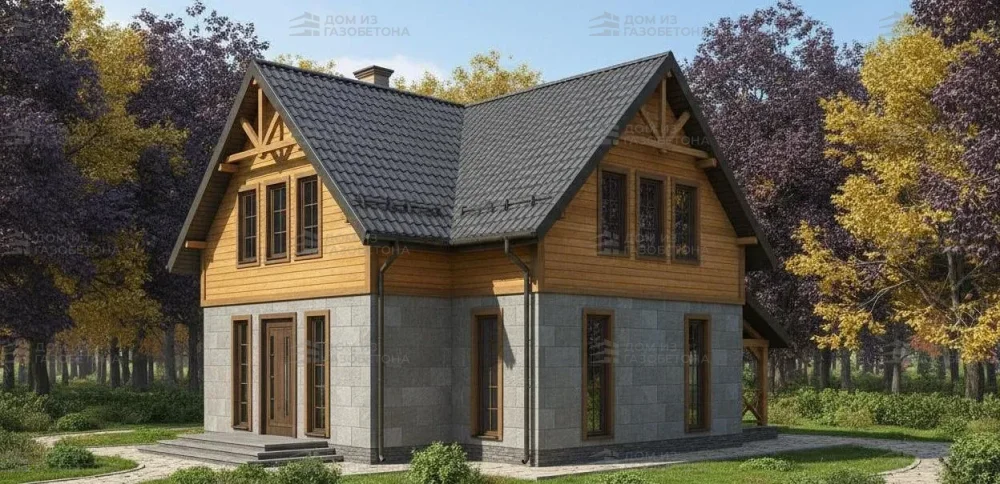 Проект Двухэтажный дом 14 на 8, 148 м2