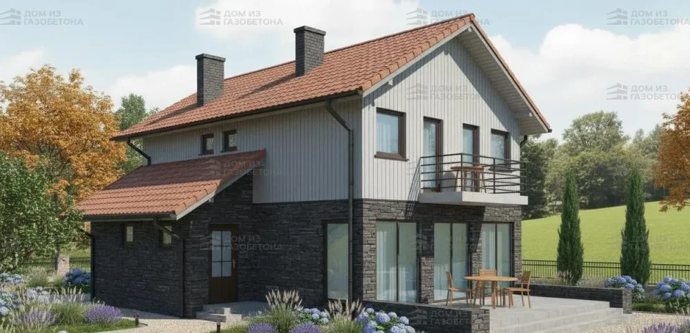 Проект Двухэтажный дом 8 на 12, 135 м2