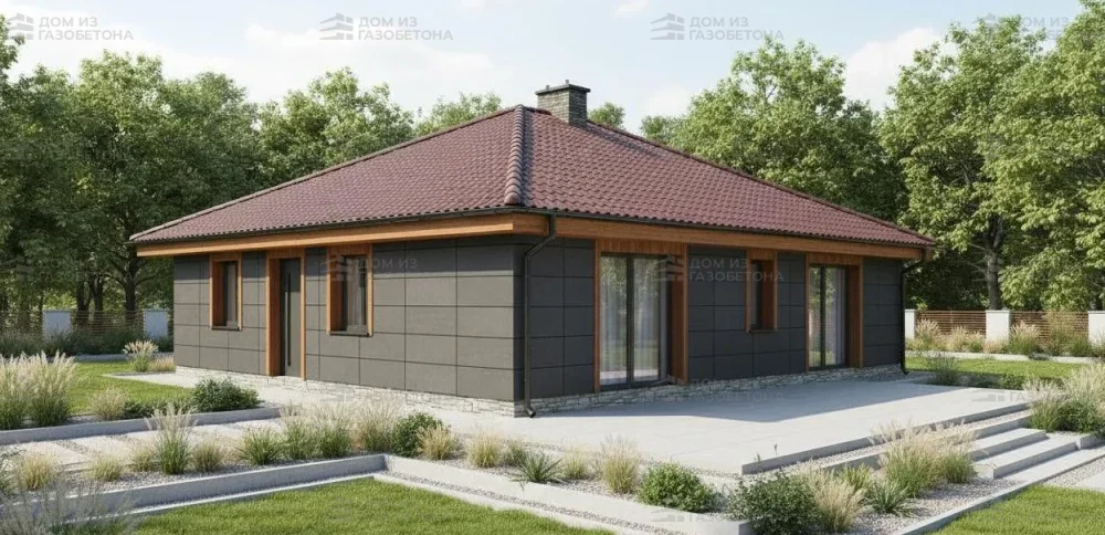 Проект Одноэтажный дом 20 на 15, 202 м2