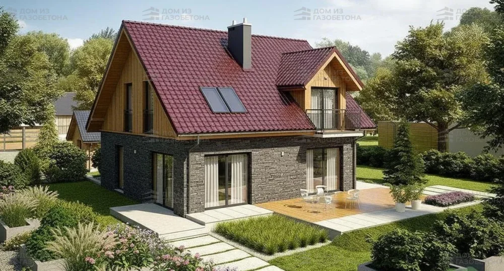 Проект Двухэтажный дом 14 на 10, 177 м2