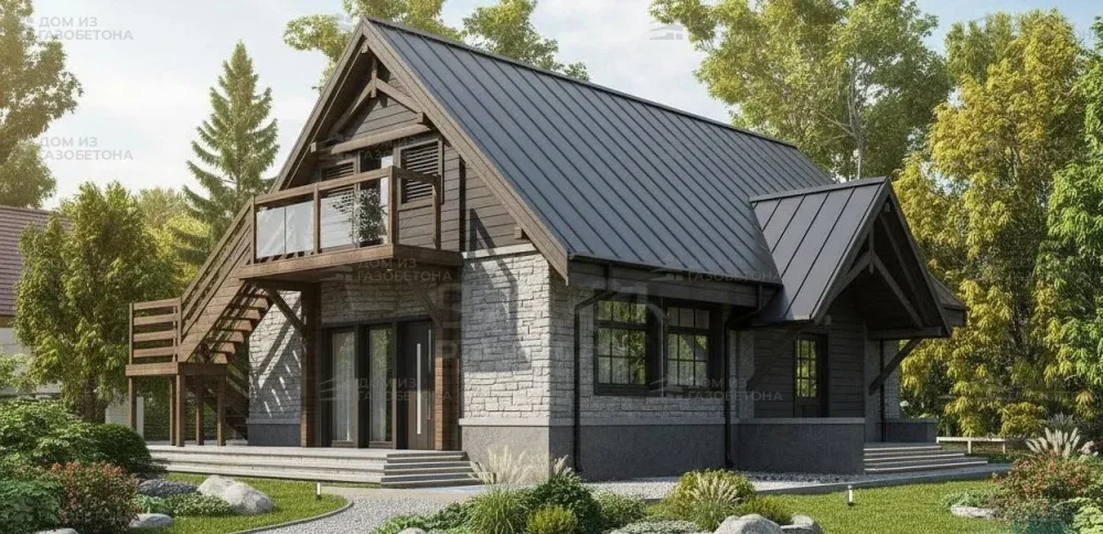 Проект Двухэтажный дом 11 на 12, 117 м2